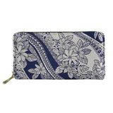 Ladies Leather Wallets Polynesian Pattern Long Purses