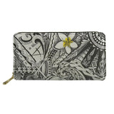 Ladies Leather Wallets Polynesian Pattern Long Purses