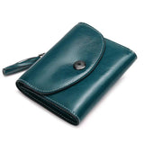 Short Leather Wallet Women's Small Change Wallet