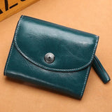 Short Leather Wallet Women's Small Change Wallet