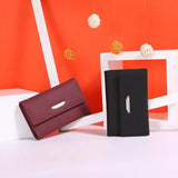 Women's Short Wallet College Wind Multi-Card Ladies Wallet PU