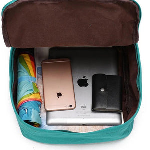 Candy Canvas Backpack College Wind Student Bag Large Capacity Travel Shoulder Ba