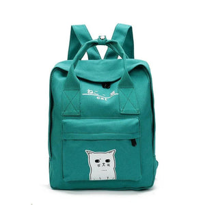 Candy Canvas Backpack College Wind Student Bag Large Capacity Travel Shoulder Ba