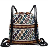 Vintage Bohemian Style Canvas Shoulder Bag for Women