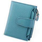 Leather Lady Purse Short Wallet Multi-function