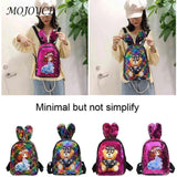 Cute Rabbit Ear Sequin Backpack - School & Travel Knapsack