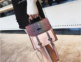 Mini Sequins Girls Backpack Sweet Girl Shoulder Bag High PU Leather Women Bag