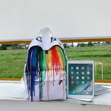 Watercolor Ink Print School Backpack Girls Boys Rucksack Shoulder Bag