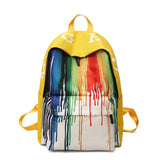 Watercolor Ink Print School Backpack Girls Boys Rucksack Shoulder Bag