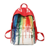 Watercolor Ink Print School Backpack Girls Boys Rucksack Shoulder Bag
