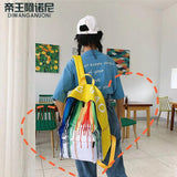 Watercolor Ink Print School Backpack Girls Boys Rucksack Shoulder Bag