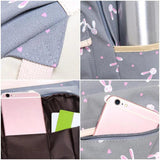 3Pcs/Set Rabbit Print Student Backpack, Adjustable Strap, Large Capacity Bookbag