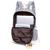 3Pcs/Set Rabbit Print Student Backpack, Adjustable Strap, Large Capacity Bookbag