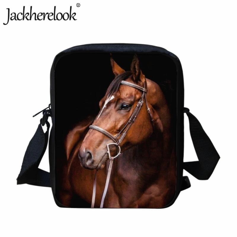 Kids School Bag Horse Pattern Messenger Bag