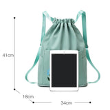 Waterproof Flower Print Embroidery Foldable Drawstring Backpack