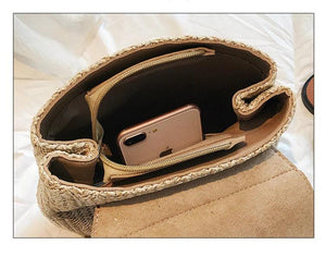 Women Small Backpack Purse PU Weave Mori Girl