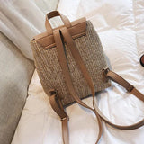 Women Small Backpack Purse PU Weave Mori Girl