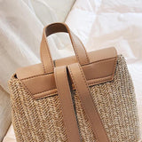 Women Small Backpack Purse PU Weave Mori Girl