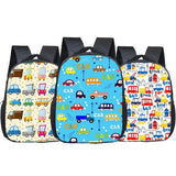 12 Inch Cartoon Truck Bus Backpack for Kids