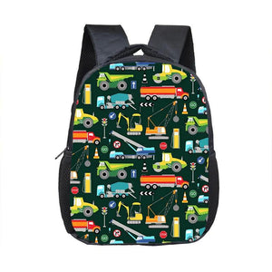 12 Inch Cartoon Truck Bus Backpack for Kids