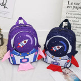 Kids' Rocket Backpack with Window, Toy Storage Bag