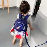 Kids' Rocket Backpack with Window, Toy Storage Bag