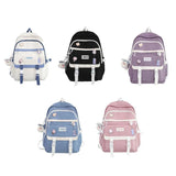 Backpack with Pin Accessories Pendant Student School Bag