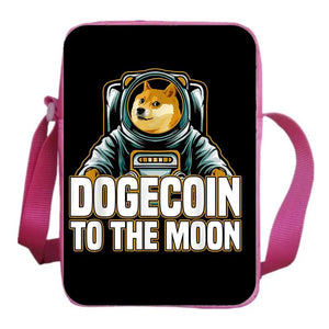 Dogecoin Shoulder Bag for Students Teenager Messenger Bag