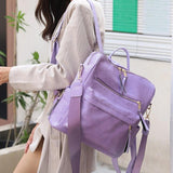 Women's Convertible Backpack Purse Satchel Handbag PU Leather Travel Bag