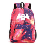 Printing Backpack Polyester Waterproof Men Women Large Capacity Travel Bag
