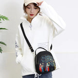 Lady Printed Water-repellent Nylon Cloth School Bag Large Capacity Backpack