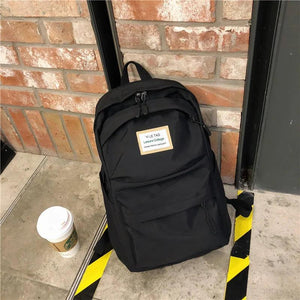 Women Backpack for Teenage Girls Solid Nylon Shoulder Bags