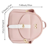 3X Mini Backpack Small Diagonal Bag Leather Bow Ladies Wallet