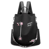 Flower Embroidery Anti-theft Women's Backpack