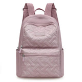 Plaid Women Backpack Durable Fabric Oxford School Bag