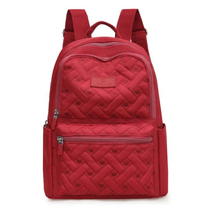 Plaid Women Backpack Durable Fabric Oxford School Bag