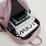 Plaid Women Backpack Durable Fabric Oxford School Bag Pretty Style Girls School