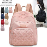 Plaid Women Backpack Durable Fabric Oxford School Bag Pretty Style Girls School