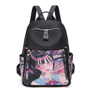Japanese Anime Female Oxford Backpack Waterproof Girls Student School Travel