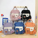 Casual Girl School Backpack Cartoon Large Capacity Waterproof Travel Book Bag