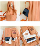 Casual Girl School Backpack Cartoon Large Capacity Waterproof Travel Book Bag