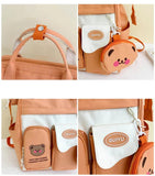 Casual Girl School Backpack Cartoon Large Capacity Waterproof Travel Book Bag