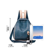 Women Backpack PU Leather Backpacks Teenage Girls Female School Bag