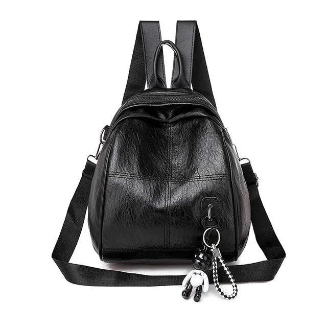Women Backpack PU Leather Backpacks Teenage Girls Female School Bag