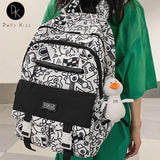Graffiti Girl School Backpack Harajuku Student Bag