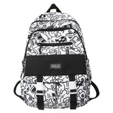 Graffiti Girl School Backpack Harajuku Student Bag