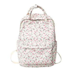 Vintage Flower Backpack School Bags for Teenage Girls Women