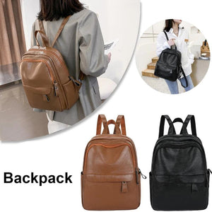 PU Backpack Large Capacity Teen School Bags Waterproof Rucksack Travel