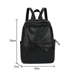 PU Backpack Large Capacity Teen School Bags Waterproof Rucksack Travel