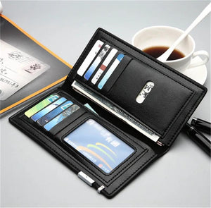 Men's Leather Long Purse Handbag
